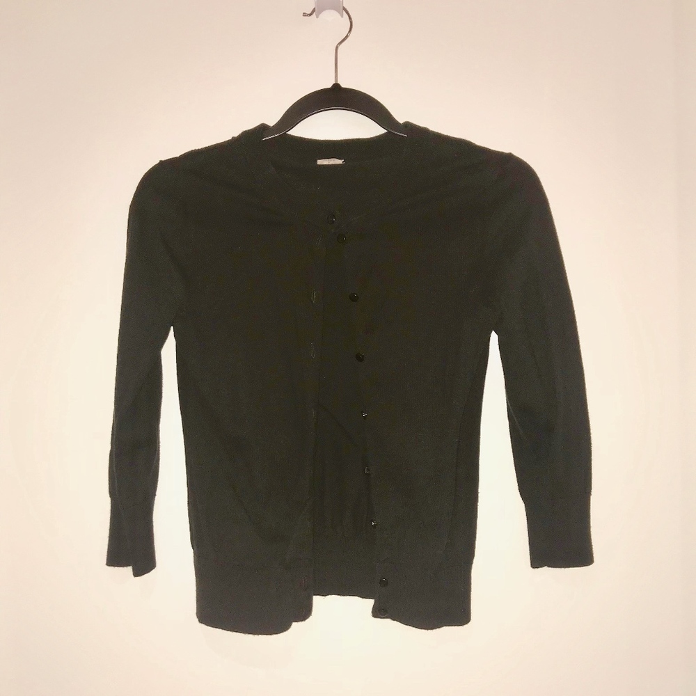 J. Crew Factory Clare Cardigan (black, size S)